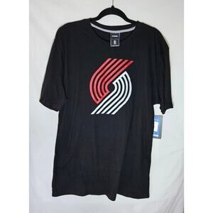 UNK NBA Portland Trail Blazers Primary Logo Tee Shirt Black Men's XL NWT